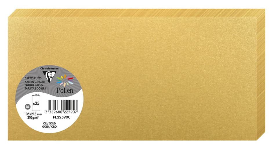 Pollen By Clairefontaine Doppelkarte Dl, Gold