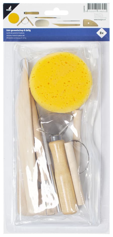 Kangaro Lehm-/Ton-Werkzeuge-Set, 8-Teilig