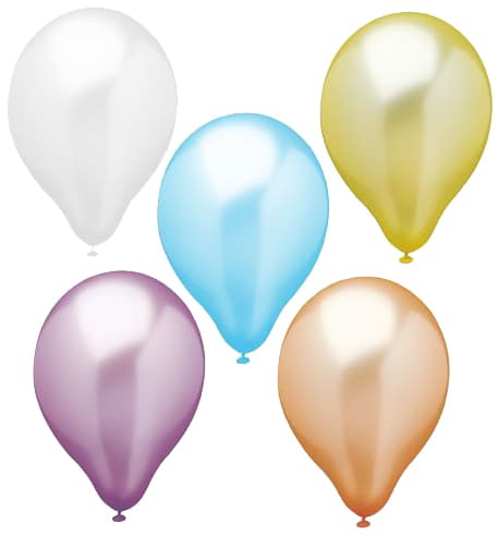 Papstar Luftballons , Pearly, , Farbig Sortiert