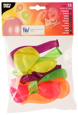Papstar Luftballons , Neon, , Farbig Sortiert
