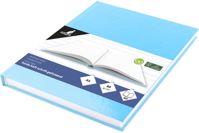 Kangaro Notizbuch, Din A5, 80 Blatt, Liniert, Pastellblau