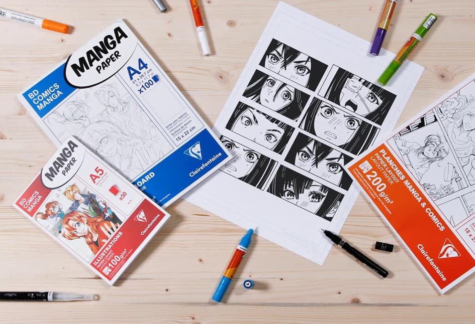 Clairefontaine Skizzenblock Manga Illustrations, Din A4