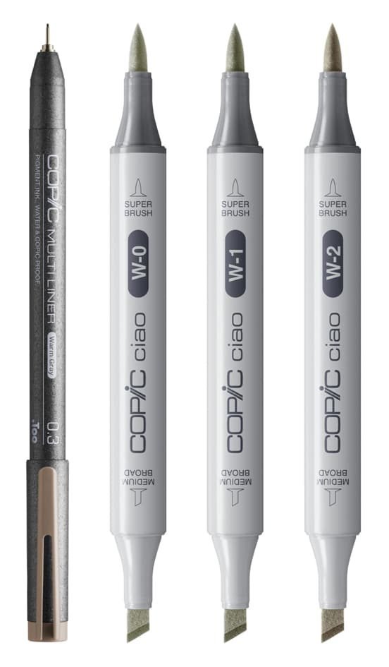 Copic Marker Ciao, 3+1 Set Shade , Light Warm Gray,