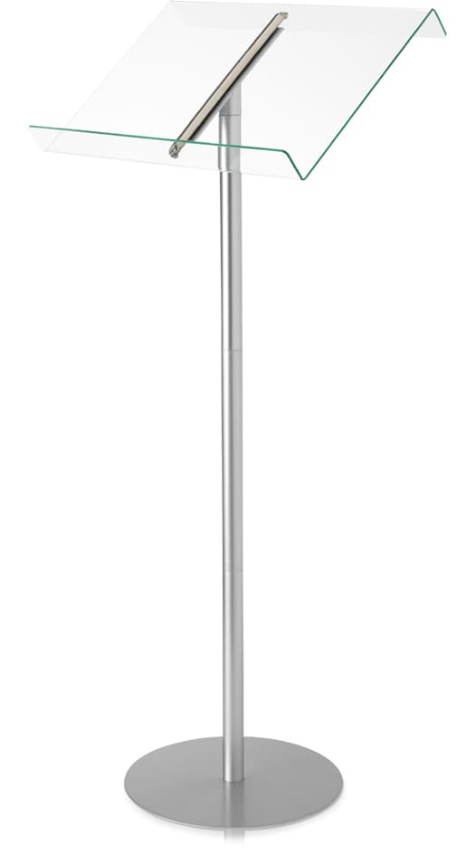 Deflecto Rednerpult, Transparent/Silber