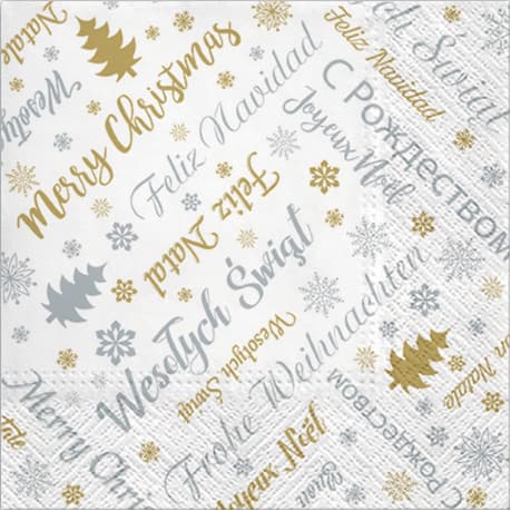 Susy Card Weihnachts-Motivservietten , Merry Christmas,