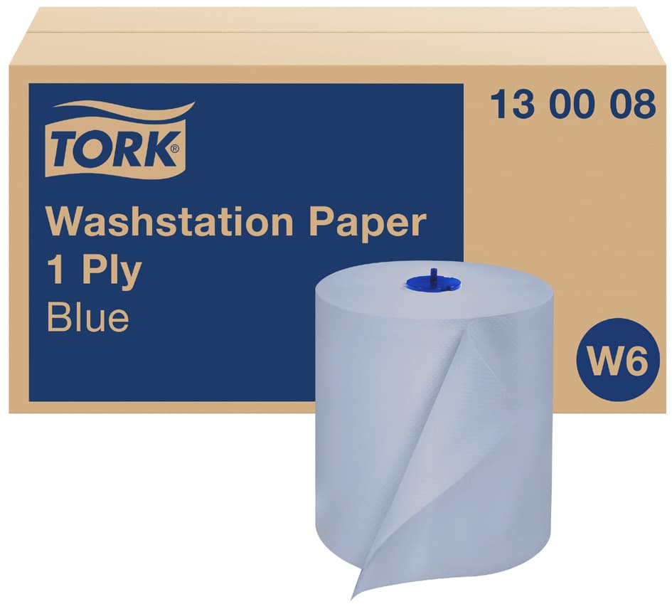 Tork Mehrzweck-Putzrolle, 1-Lagig, Blau, 250 M