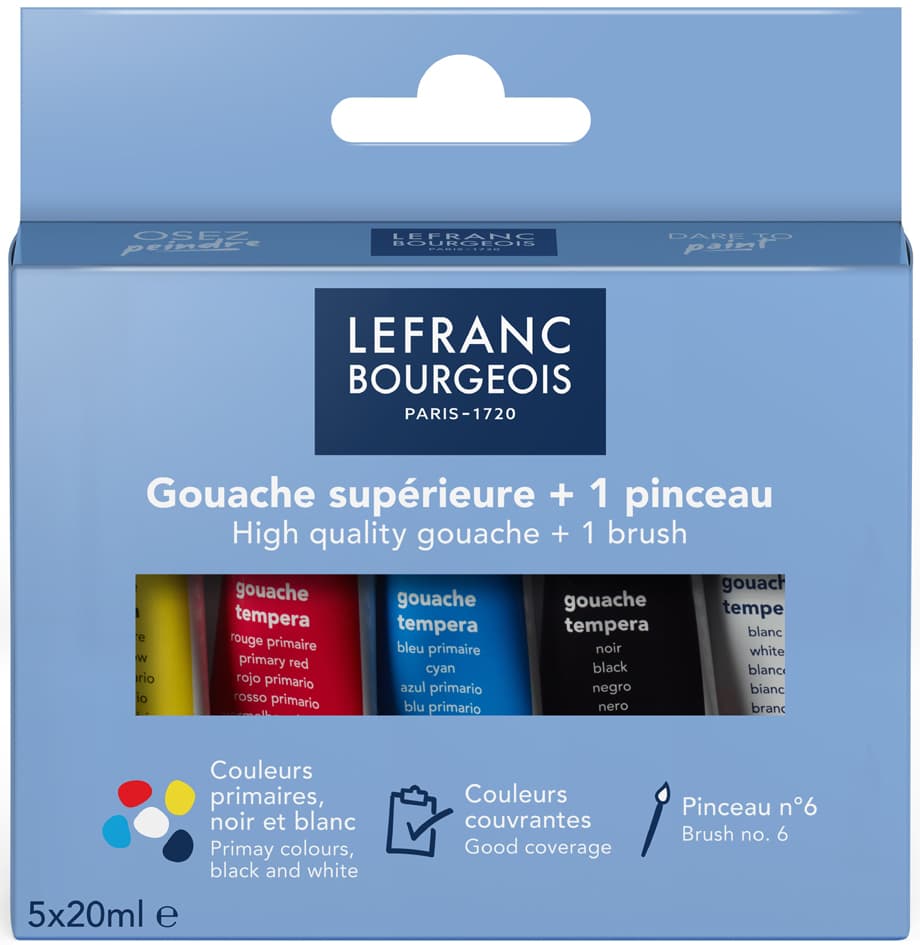 Lefranc Bourgeois Gouachefarbe, 2 X 20 Ml, Etui