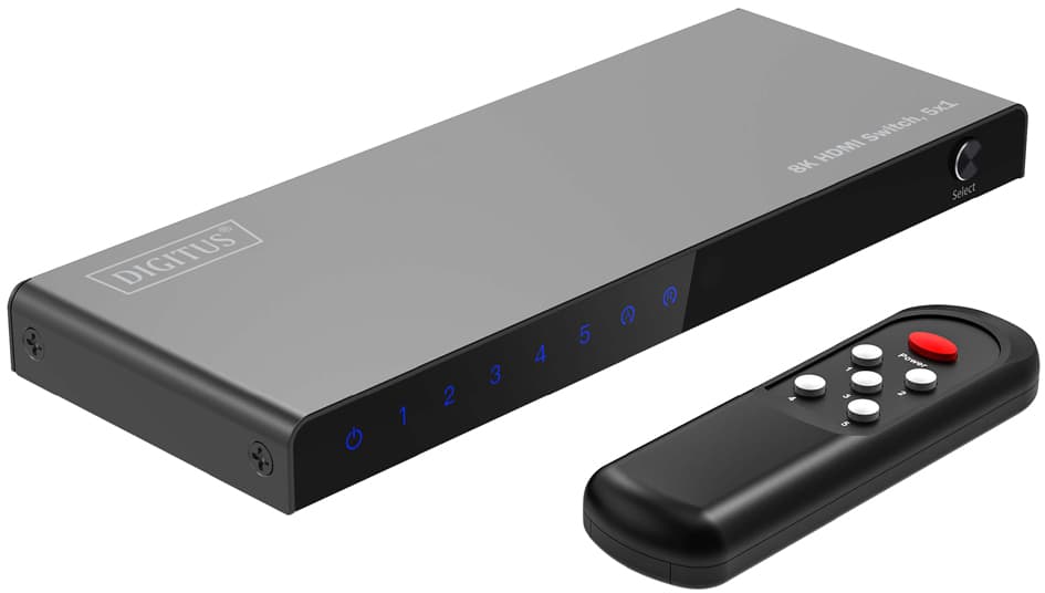Digitus 8k Hdmi Switch, 5x1, Schwarz