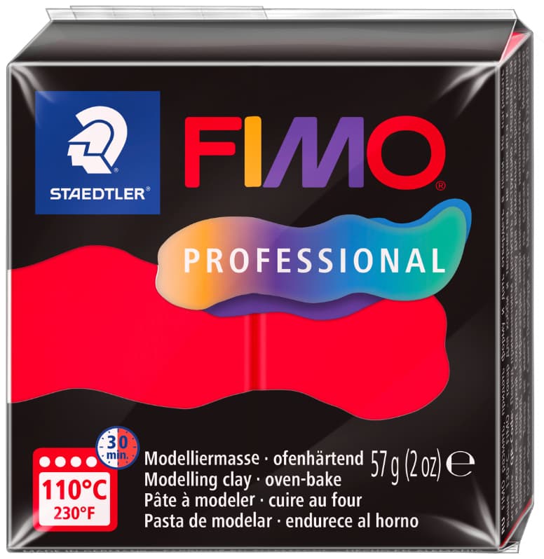 Fimo Professional Modelliermasse, Ofenhärtend, 57 G, Rot