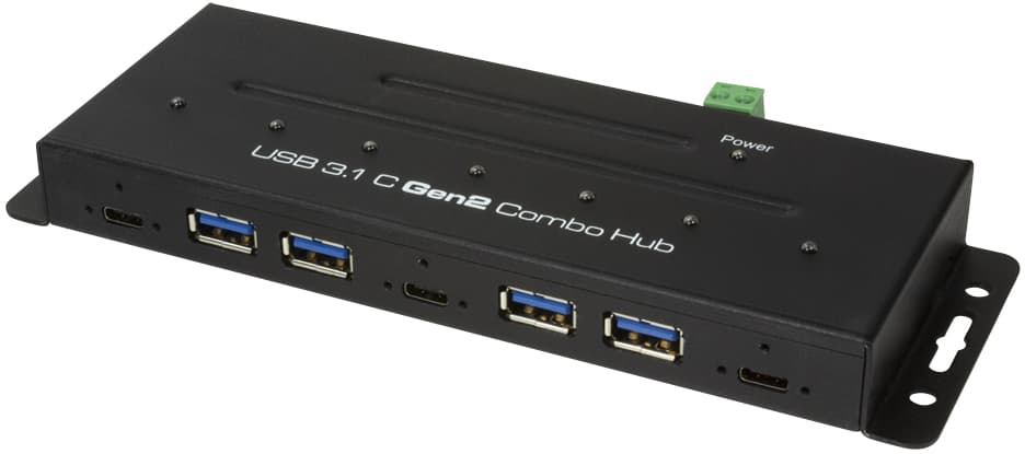 Logilink Usb 3.2 (Gen2) Combo Industrie-Hub, 7-Port, Schwarz