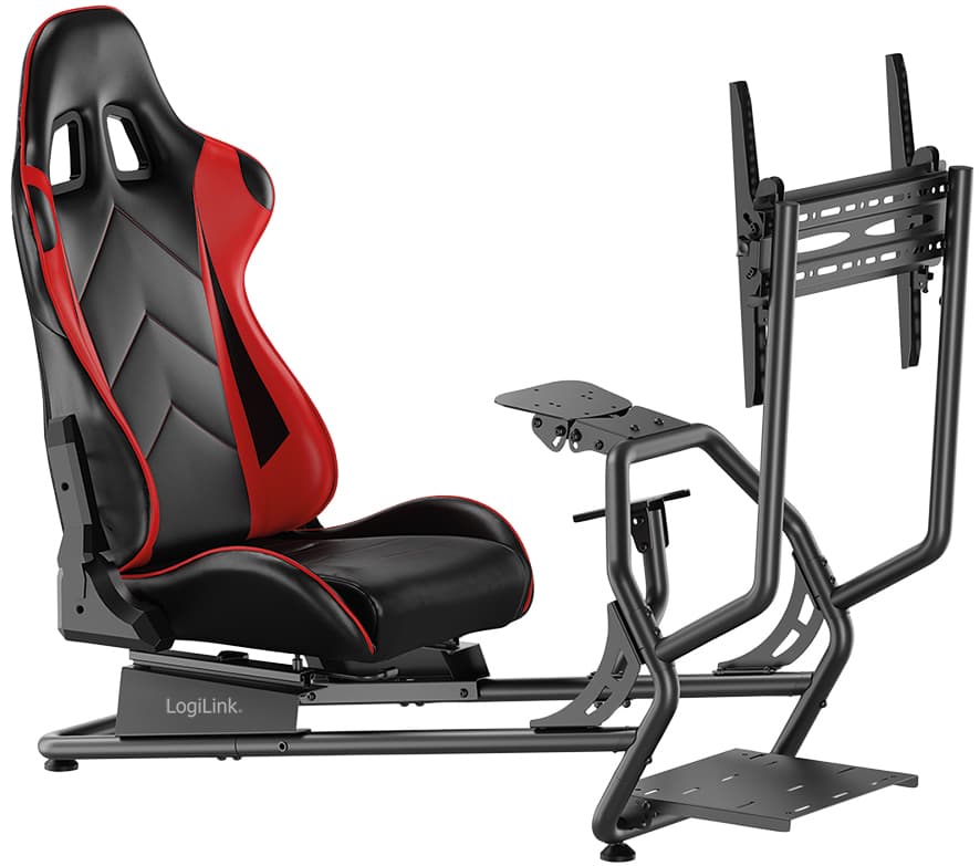 Logilink Racing-Simulator Cockpit Mit Monitorhalterung