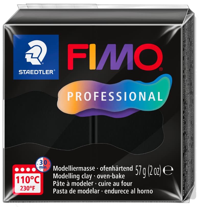 Fimo Professional Modelliermasse, Ofenhärtend, 57 G, Schwarz