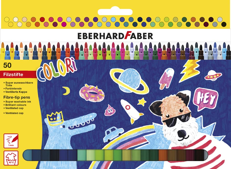 Eberhard Faber Fasermaler Colori, 50er Kartonetui