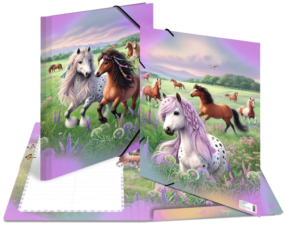 Herma Eckspannermappe , Pferdewelt, , Karton, Din A3