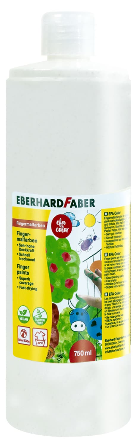 Eberhard Faber Fingerfarbe Efa Color, Weiß, 750 Ml