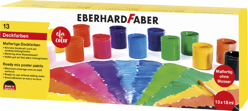 Eberhard Faber Malfertige Deckfarbe Efa Color, 13er Set