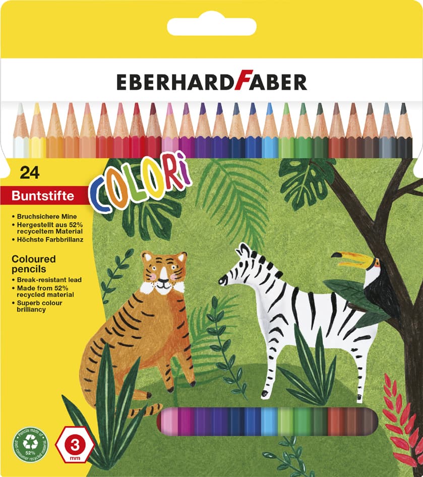 Eberhard Faber Hexagonal-Buntstift Colori, 24er Kartonetui