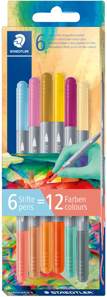 Staedtler Doppelfasermaler Edition 2, 6er Kartonetui