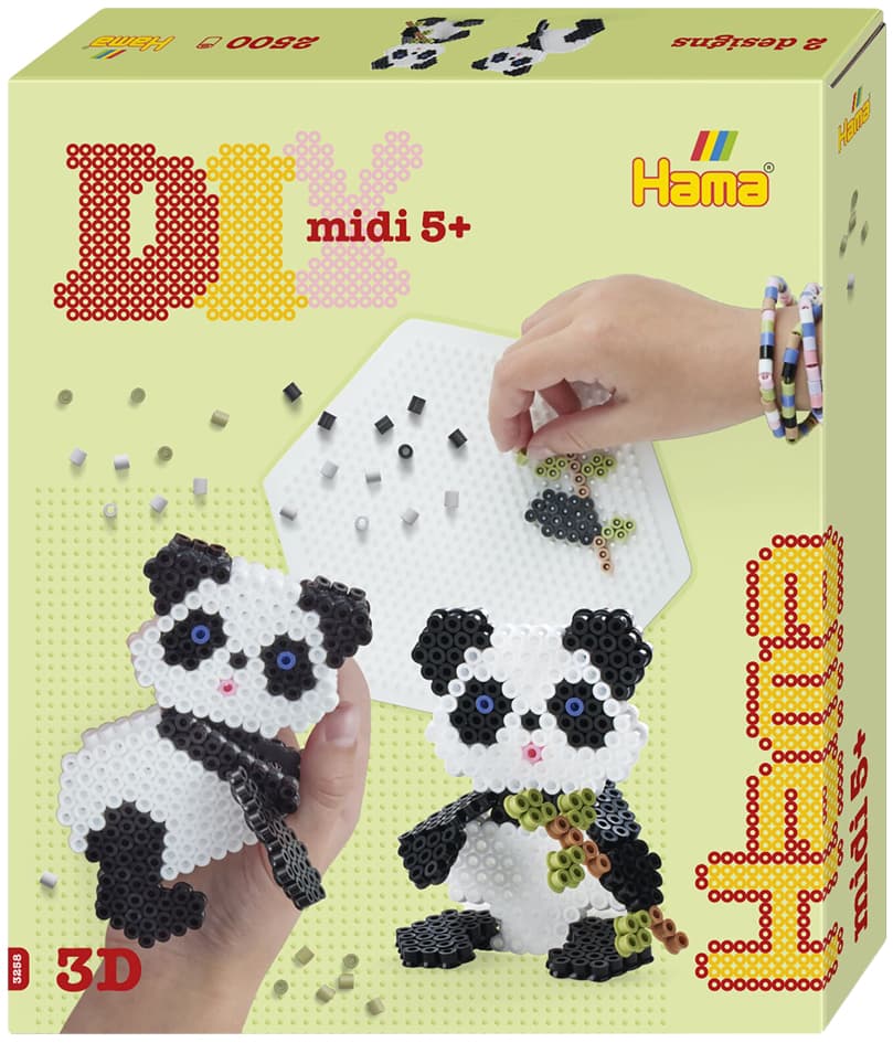 Hama Bügelperlen Midi 3d , Panda, , Geschenkpackung