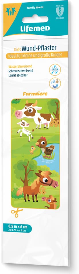 Lifemed Kinder-Wund-Pflaster , Farmtiere, , 500 Mm X 60 Mm