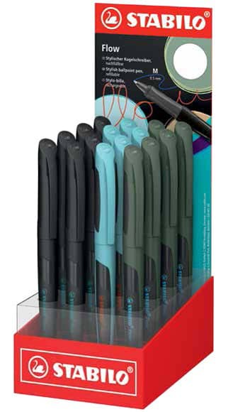 Stabilo Kugelschreiber Flow, 16er Display