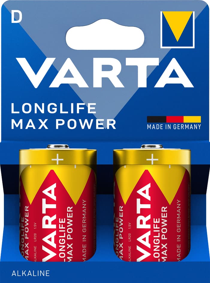 Varta Alkaline Batterie Longlife Max Power, Mono (D)