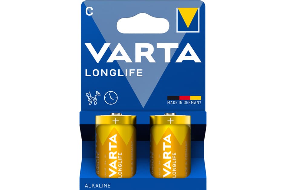 Varta Alkaline Batterie Longlife, Baby (C/Lr14), 2er