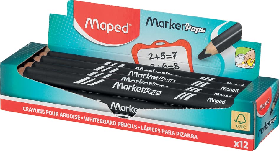 Maped Whiteboard-Marker Marker, Peps, Schwarz, 12er Display