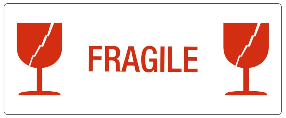 Rillprint Hinweisetiketten , Fragile,