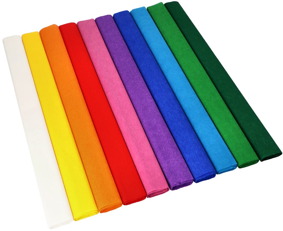 Papstar Krepp-Papier-Rollen, 500 Mm X 2,5 M, Sortiert
