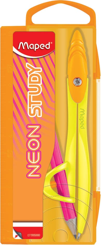 Maped Zirkelkasten Study Neon Inkl. Adapterring, Sortiert