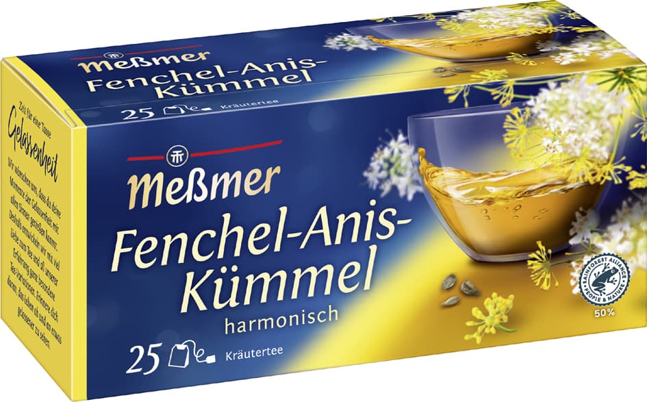 Meßmer Tee , Fenchel-Anis-Kümmel, , Harmonisch, 25er Packung