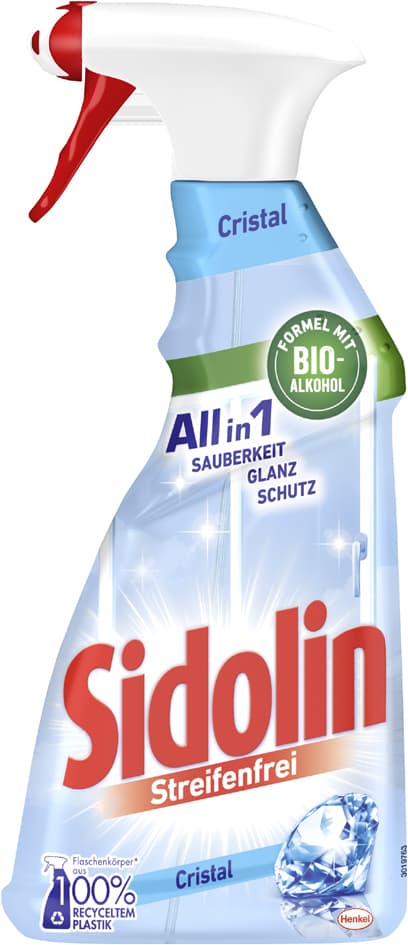 Sidolin Glasreiniger All In 1 Cristal, 500 Ml Sprühflasche