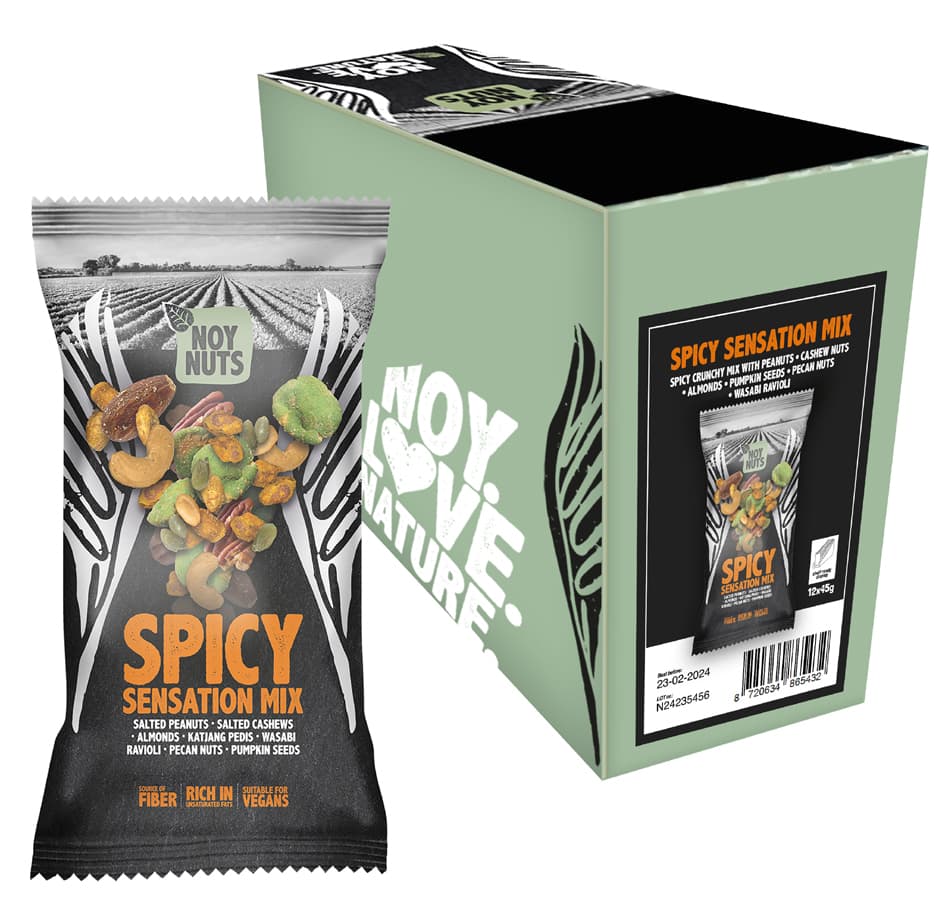 Noynuts Nussmix , Spicy Sensation, , Im Portionsbeutel À 45 G