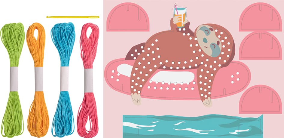 Heyda Stickfiguren-Set , Faultier,