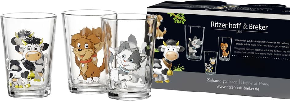 Ritzenhoff & Breker Trinkglas Hoftiere, 3er Set