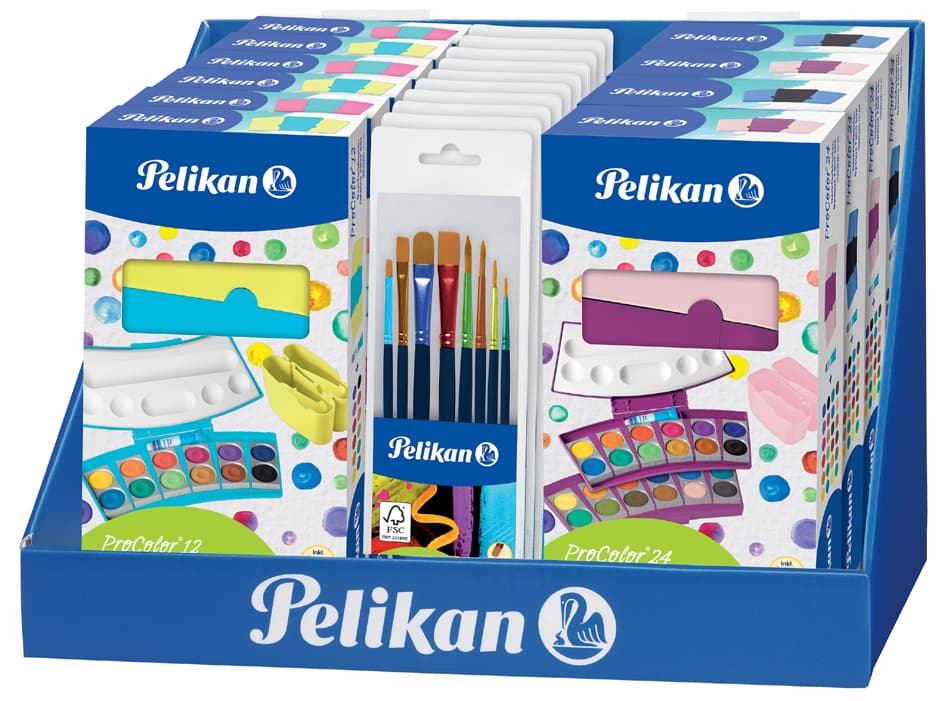 Pelikan Schulmodul: Deckfarbkasten Procolor / Pinsel