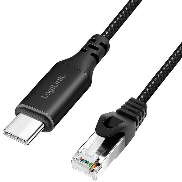 Logilink Usb 3.2 Ethernet-Kabel, Usb-C - Rj45 Stecker, 1,0 M
