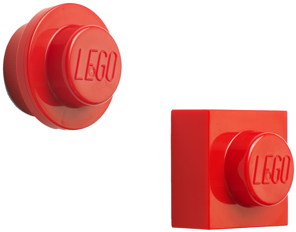 Lego Haftmagnet-Set, 2-Teilig, Rot