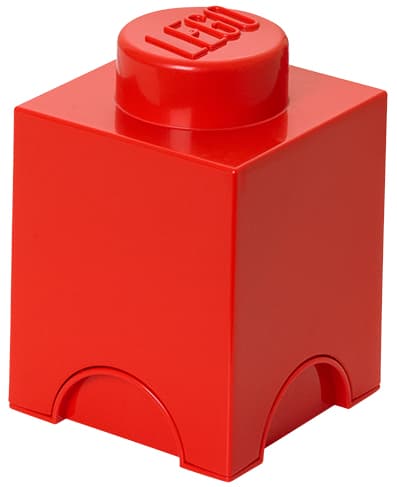 Lego Aufbewahrungsstein Storage Brick 1, 1,2 Liter, Rot