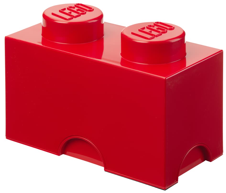 Lego Aufbewahrungsstein Storage Brick 2, 2,6 Liter, Rot