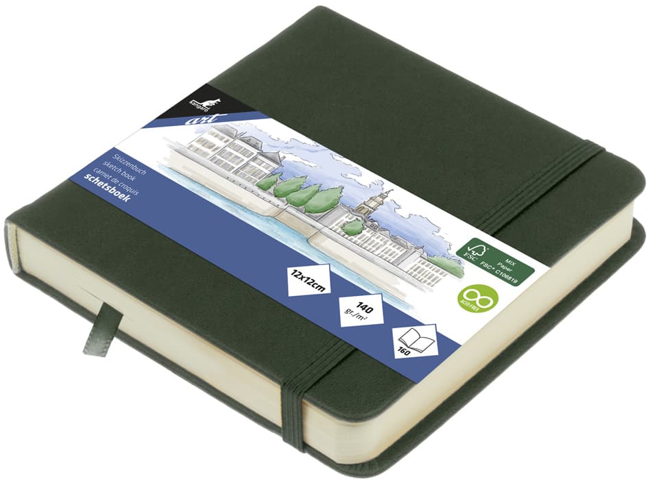 Kangaro Skizzenbuch, 80 Blatt, 120 X 120 Mm, Forest Green
