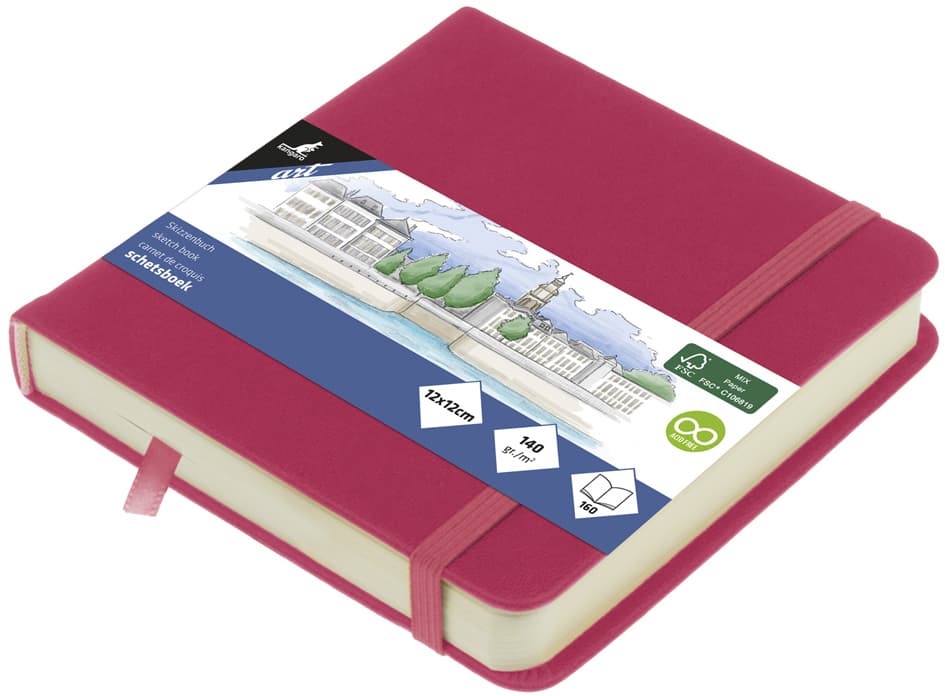 Kangaro Skizzenbuch, 80 Blatt, 120 X 120 Mm, Ruby