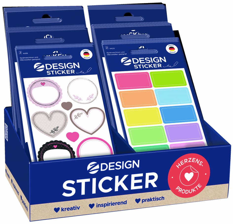 Zdesign Sticker-Sortiment , Beschriftung Permanent,