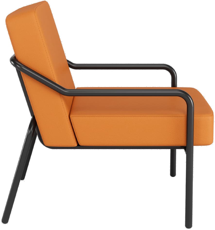 Paperflow Besuchersessel Medso Klassik M, Kunstleder, Orange