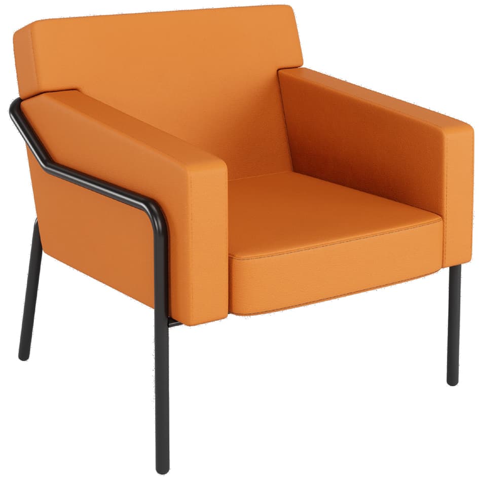Paperflow Besuchersessel Medso T L, Kunstleder, Orange
