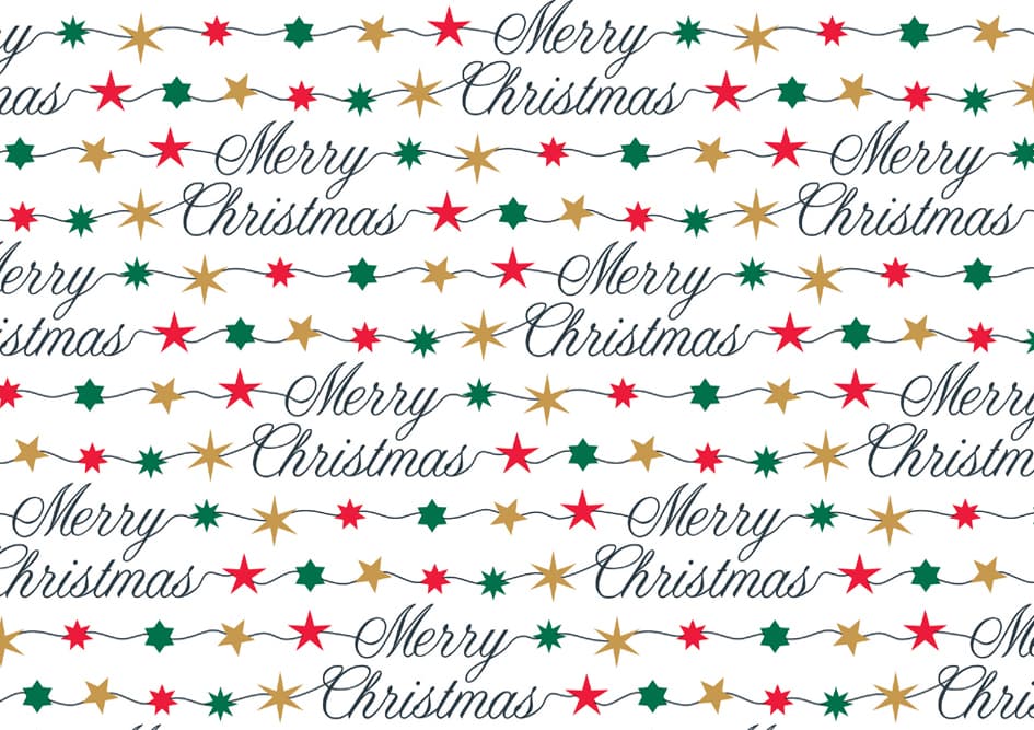 Susy Card Weihnachts-Geschenkpapier , Sternengirlande,
