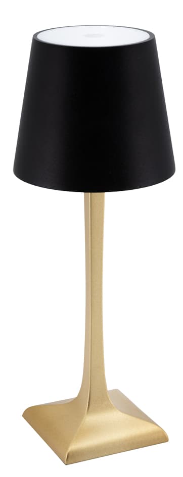 Securit Akku Led-Tischleuchte Rome, Gold/Schwarz