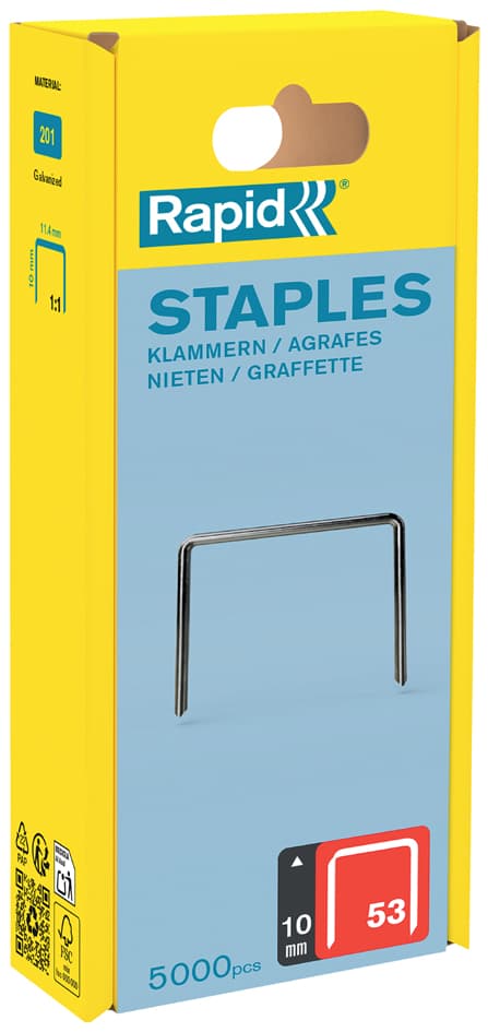 Rapid Feindrahtklammern Typ 53, 10 Mm, Großpackung