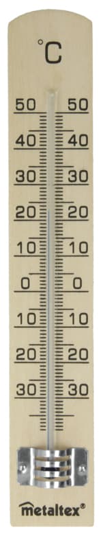 Metaltex Innenthermometer, Aus Buchenholz, Braun